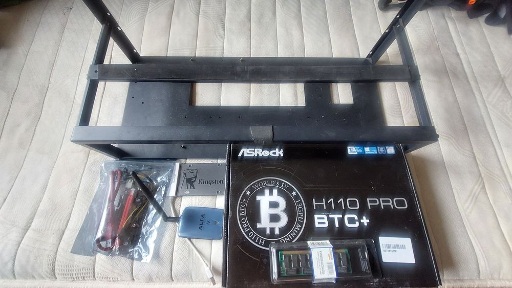 Asrock h110 pro BTC+ CPU + RAM COMBO com Mining Rig
