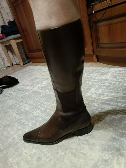 Сапоги кожа Италия santoni