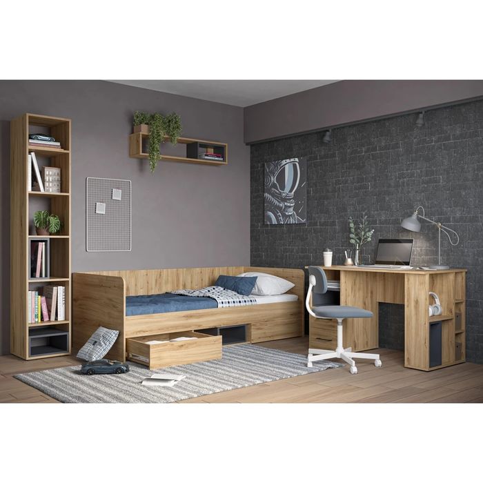 Łóżko młodzieżowe Agata Meble INSAR loft 200 x 90 z materacem