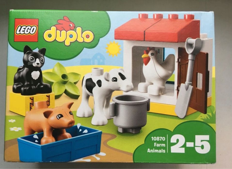 Lego duplo zwierzeta 10870 krowa kot prosie kura