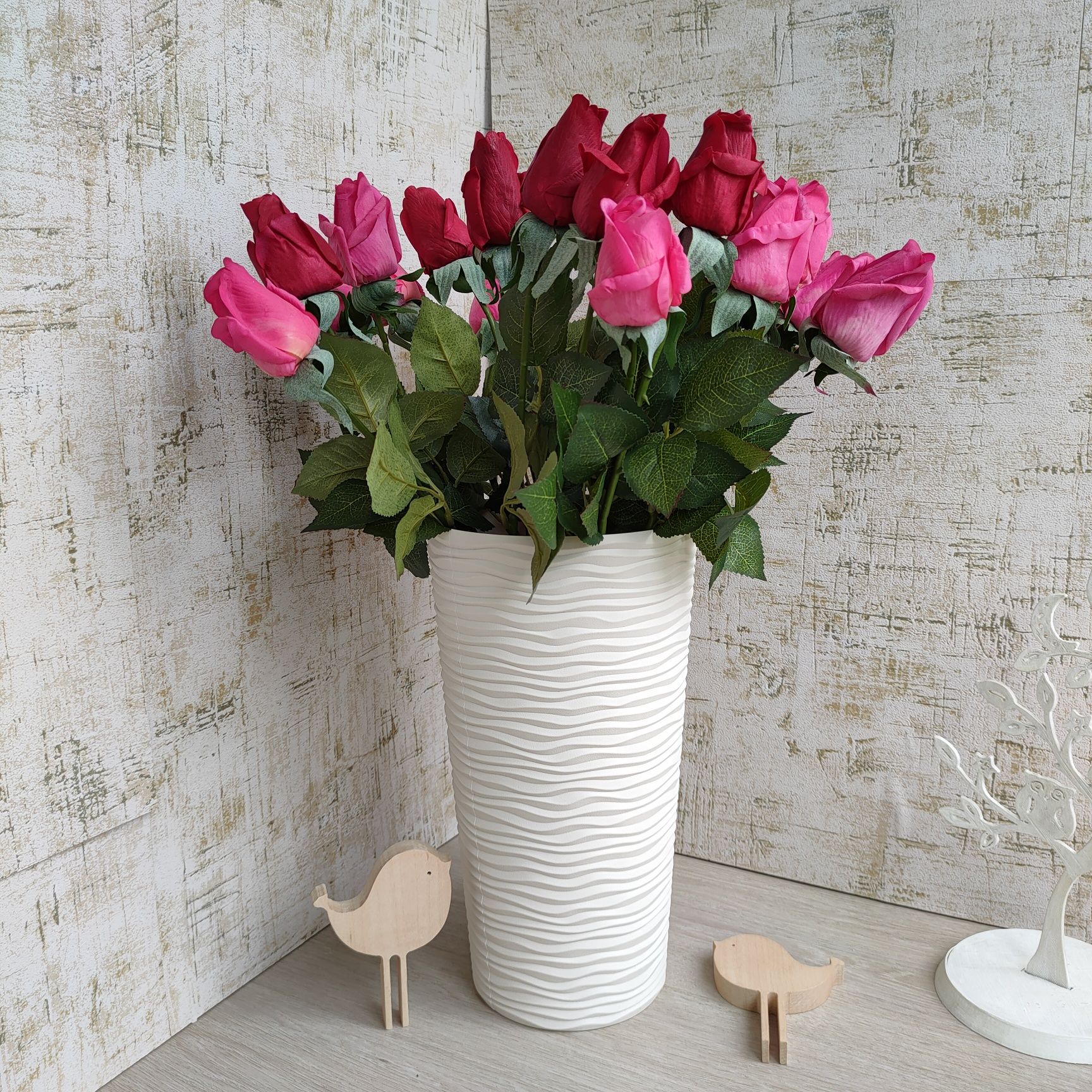 Декор дома, искусственные цветы розы тюльпаны троянди латекс