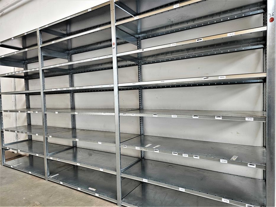 Regał Magazynowy 50x210x393/21p Metalowy Ocynk Garaż Warsztat Piwnica