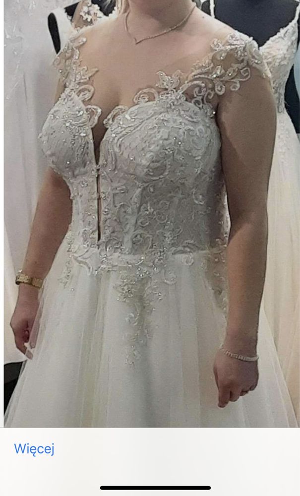 Suknia ślubna ivory wysadzana kryształkami