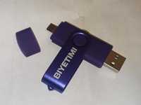 USB -flash OTG флешка BIYETIMI 32 GB двухсторонняя USB + MicroUSB 2,0