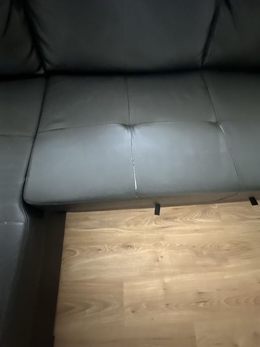 Sofá chaise longue preto