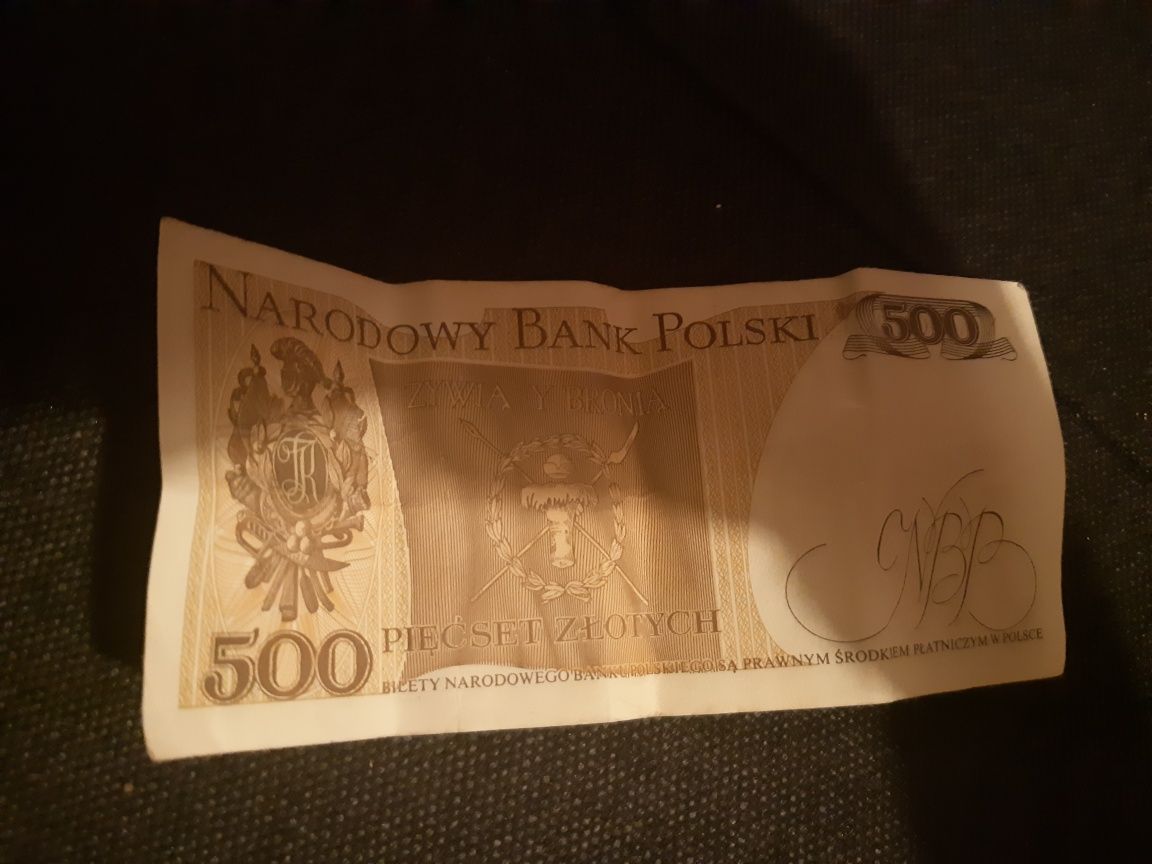 Banknot 500zł 1982r