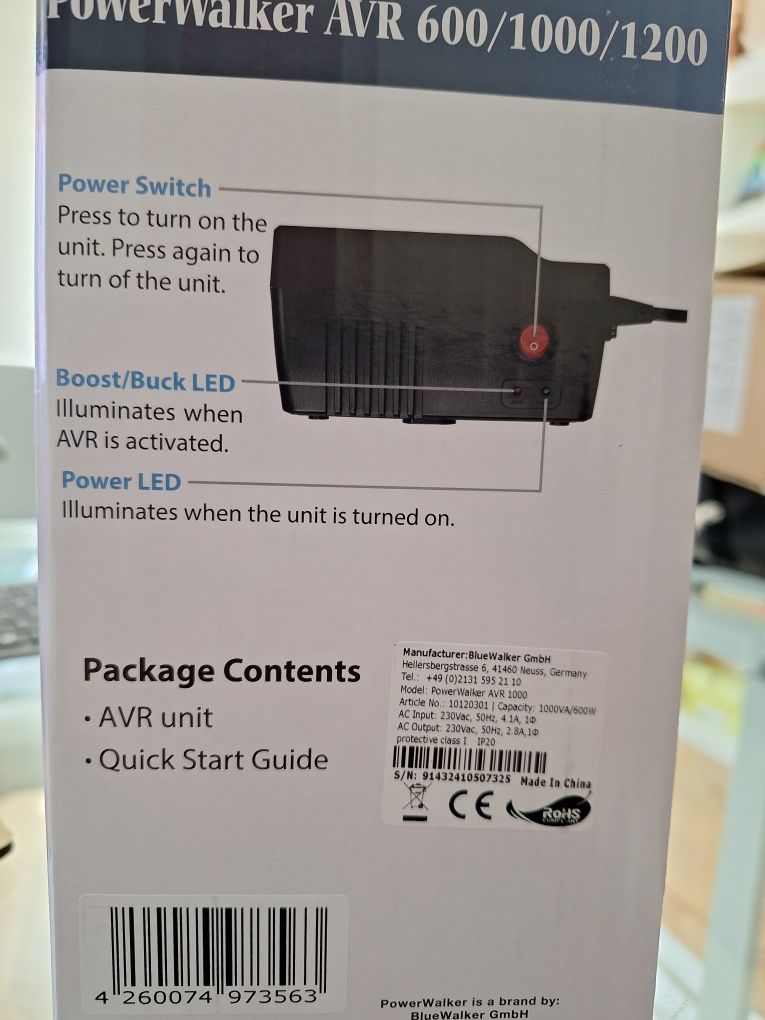Estabilizador / Regulador de Voltagem POWERWALKER AVR 1000