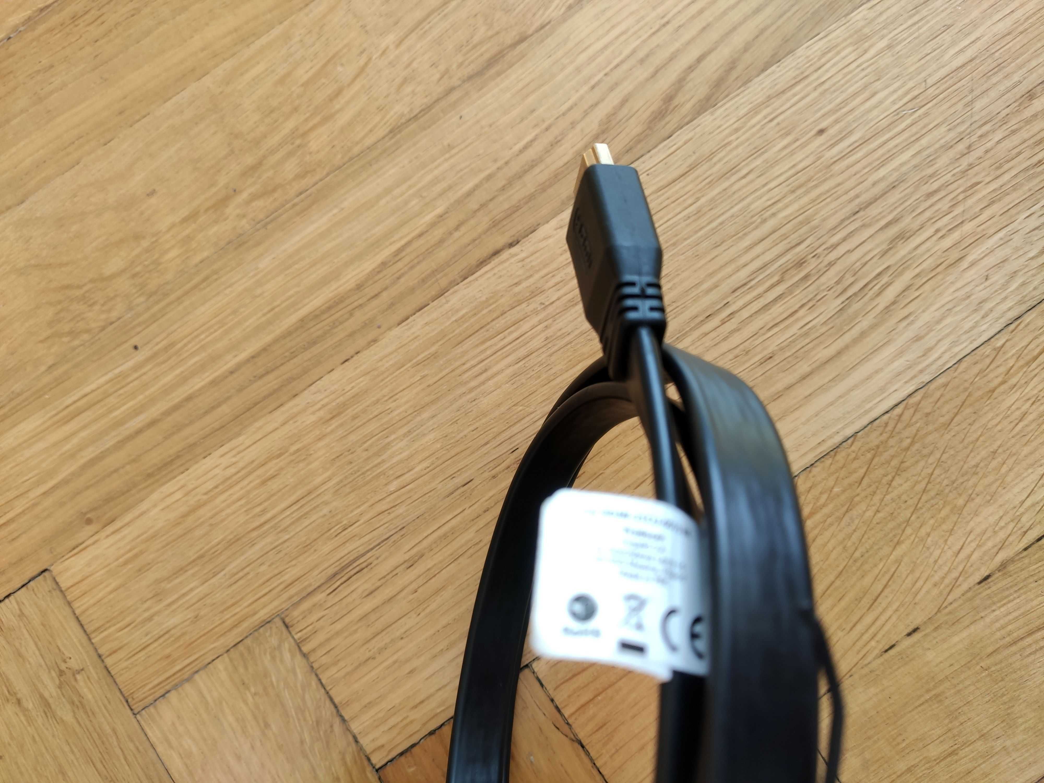 Kabel HDMI 2.0 płaski, rozdzielczość 4K 100cm 1m