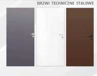 drzwi techniczne stalowe ocieplone kompletne zewnętrzne EPS 42mm