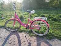 Rower dziewczęcy różowy 24 cale , Lena Onilus, aluminiowa rama