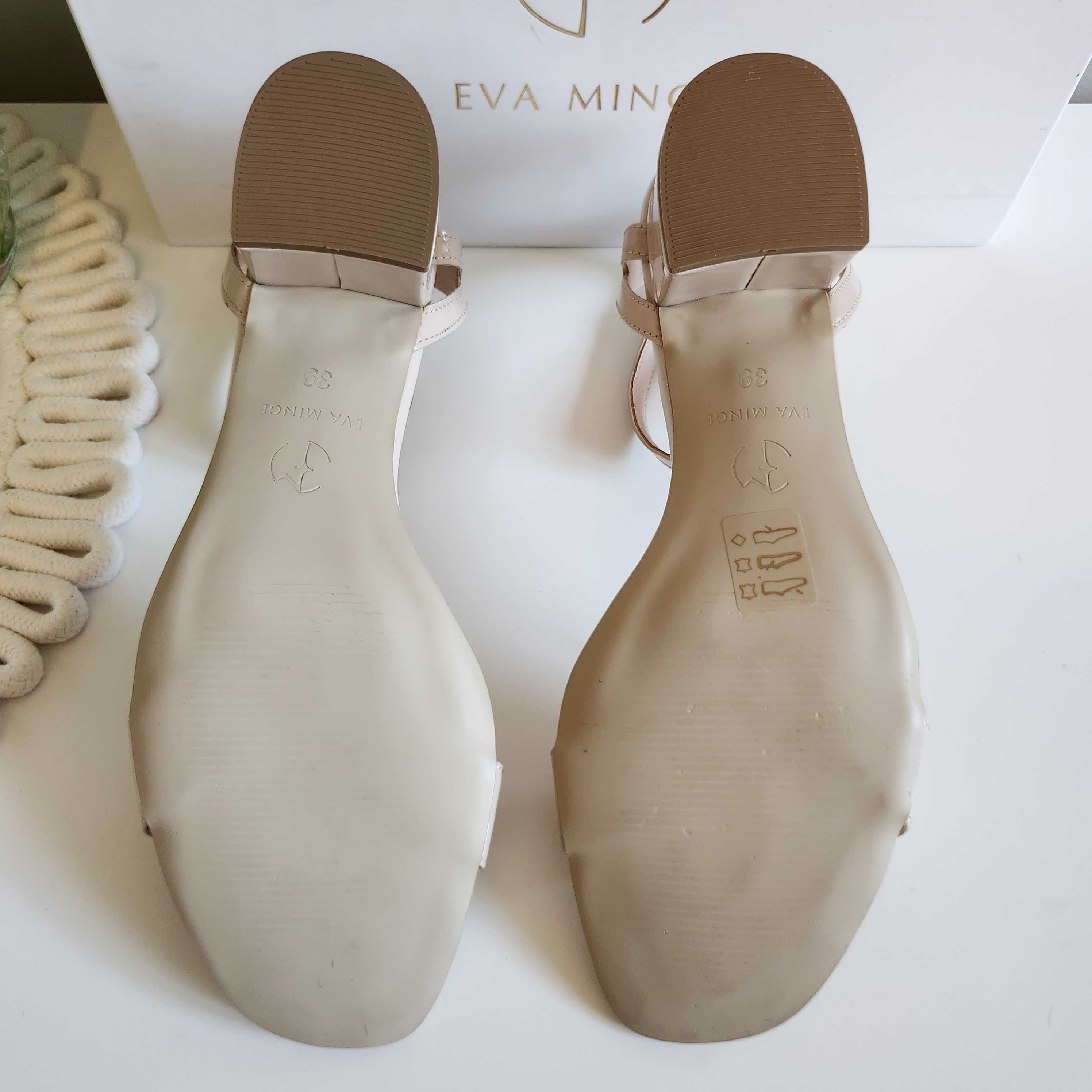 Buty damskie, Sandały Eva Minge, Beige, Beżowe, roz. 39