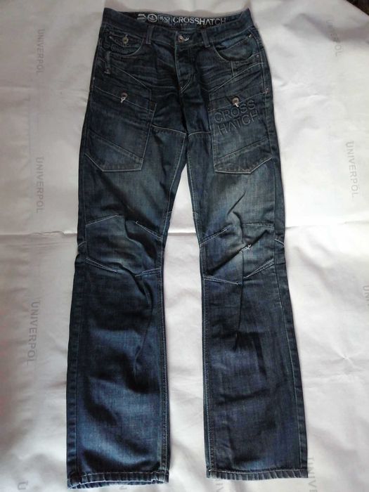 CROSSHATCH Black Label Spodnie Jeans Męskie 30L Bawełna Dżinsy