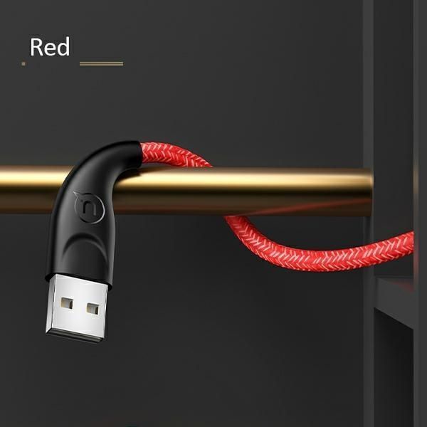 USAMS Kabel Pleciony MicroUSB U41 2M 2A - Red Fast Charge