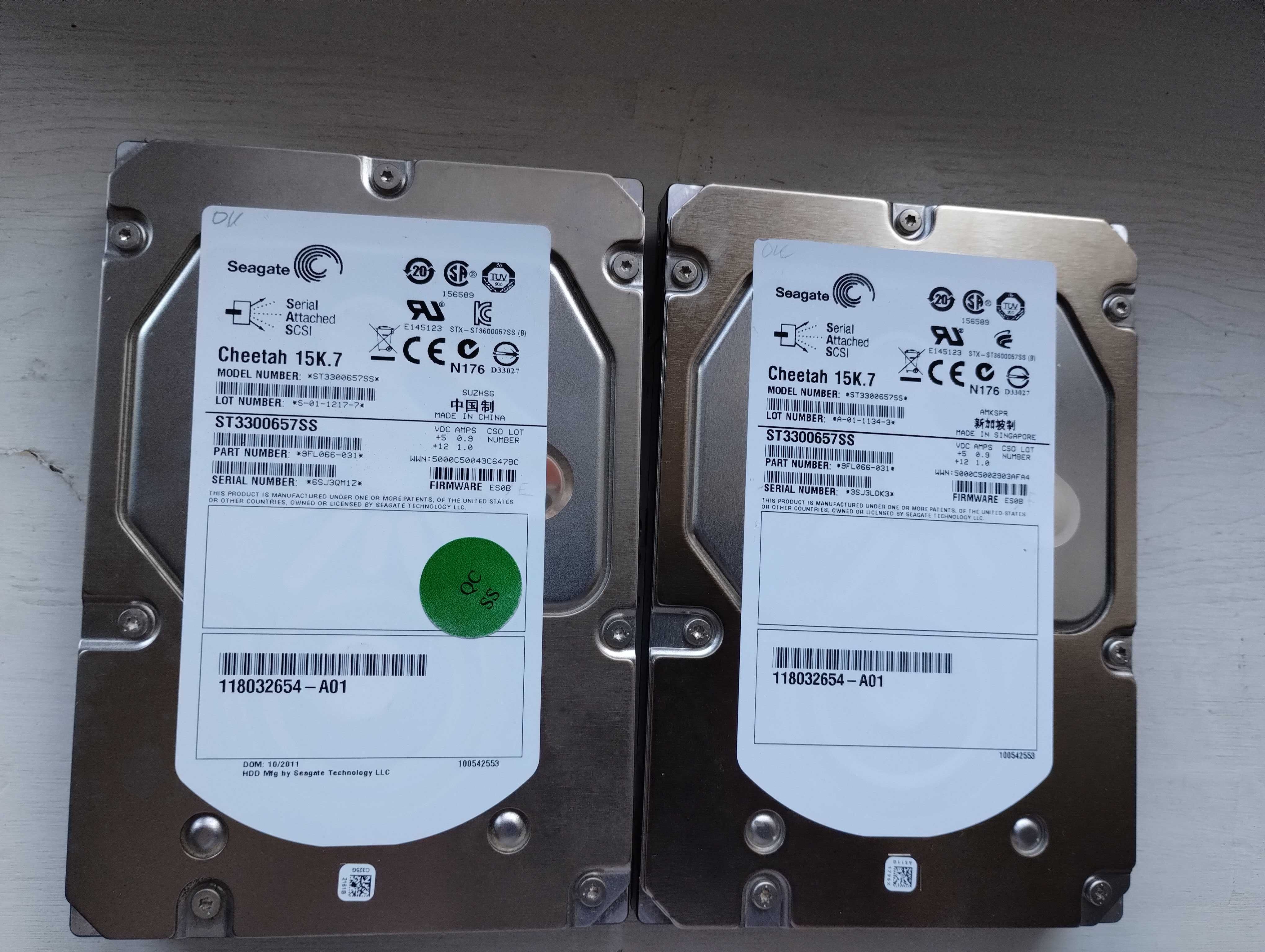 Серверні жорсткі диски SAS/SCSI 2.5"/3.5" 73GB/146GB/300GB/1TB 10k/15k