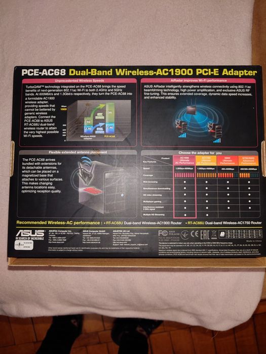 Топовий wi-fi адаптер ASUS PCE AC68