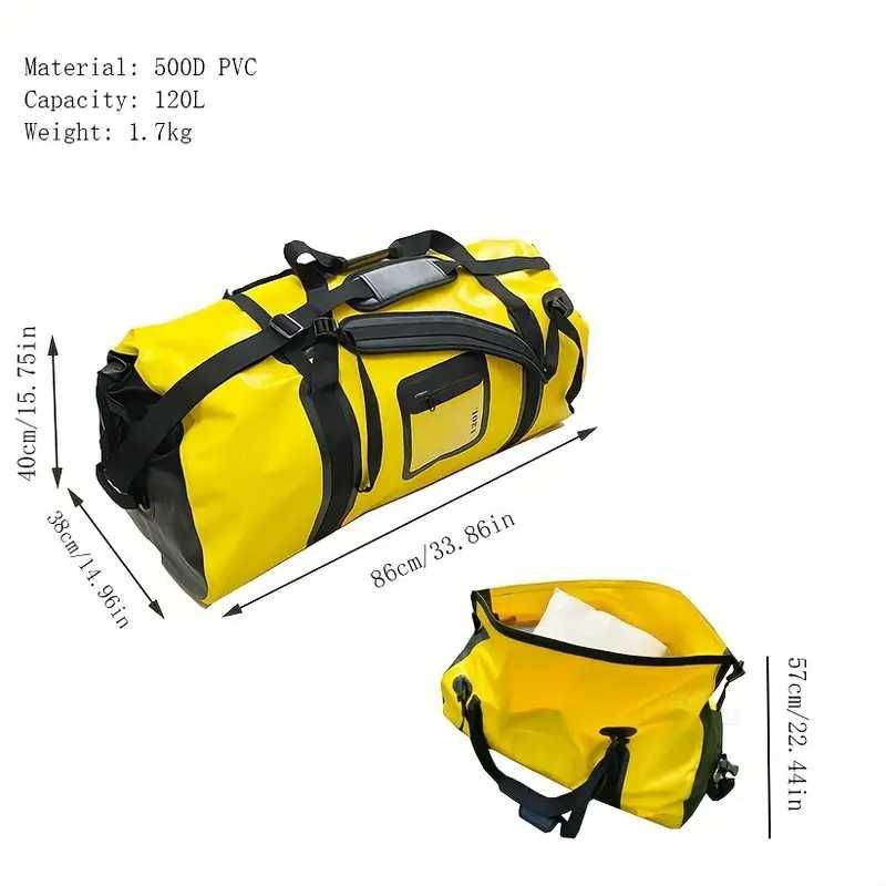 NOWY plecak sucha torba drybag PVC wodoodporny 120l packraft kajak SUP
