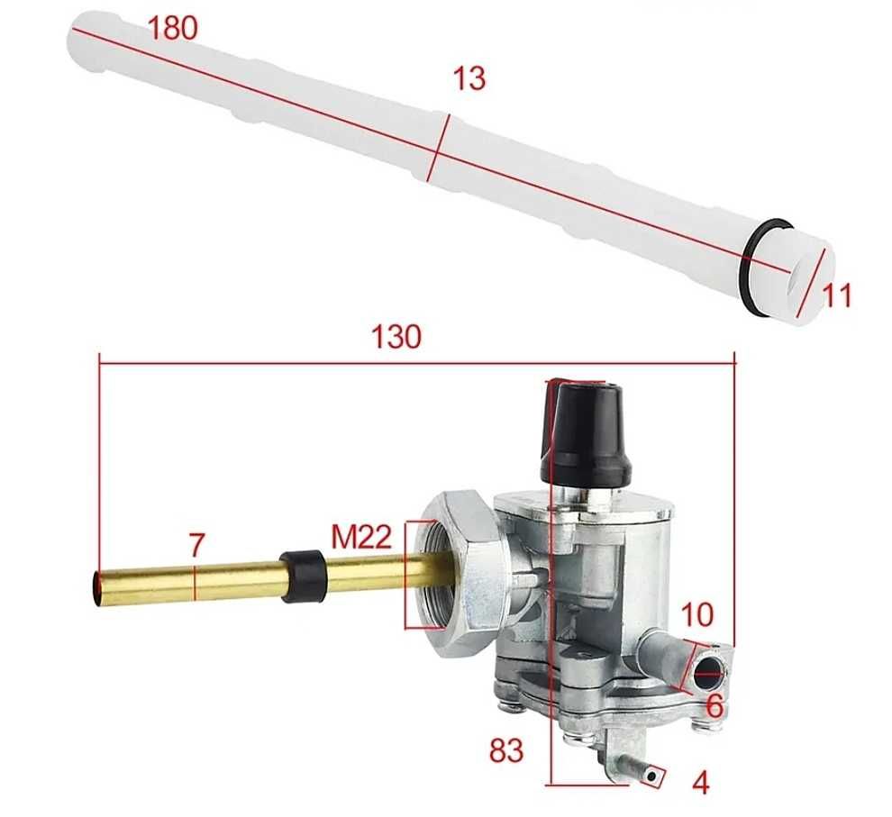 Топливный клапан бензобака мотоцикла