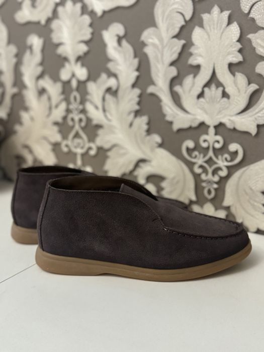 Замшевые мокасины на меху