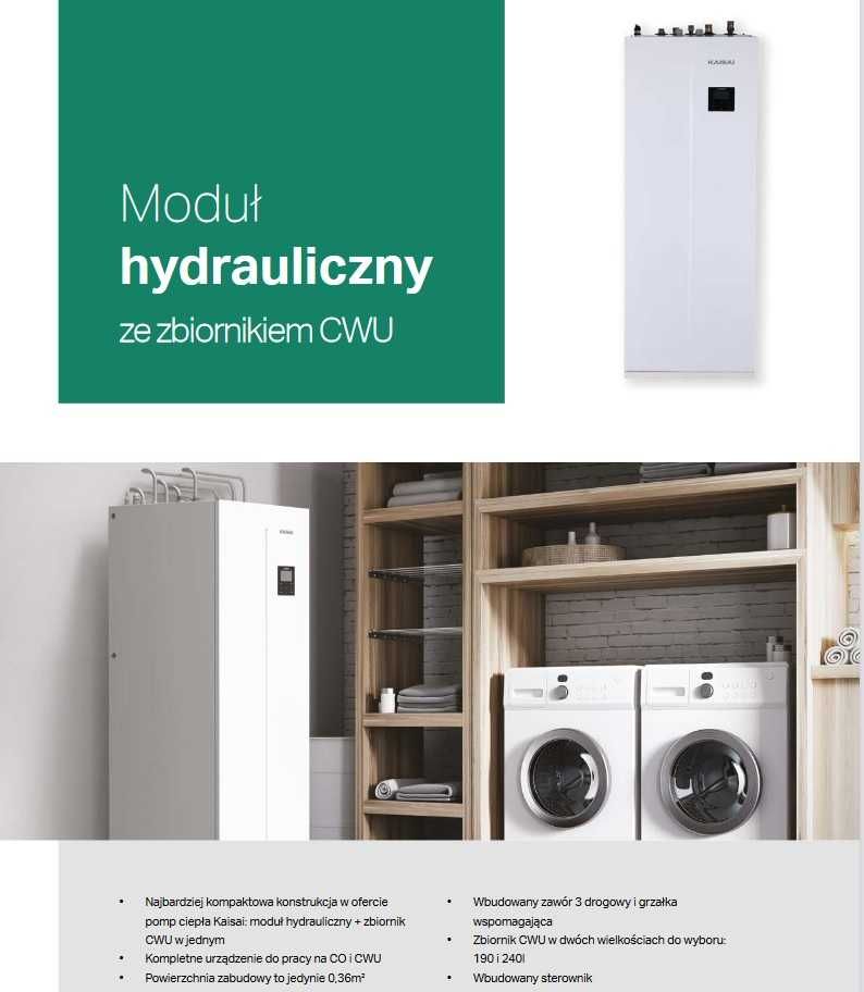 Pompa Ciepła KAISAI 12 kW SPLIT + 240L, lodówka - ostatnie sztuki