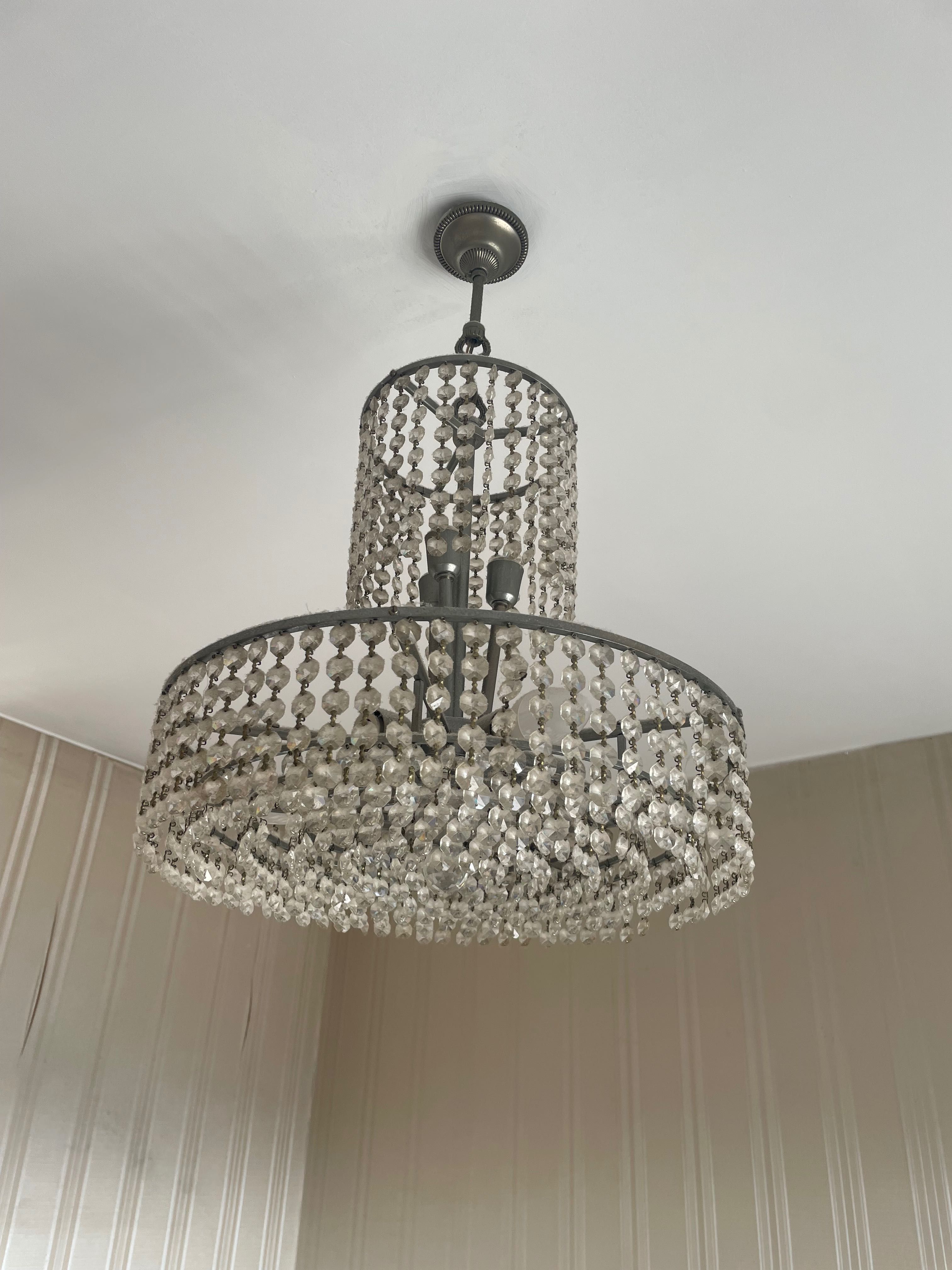 3 lustres, de cristal