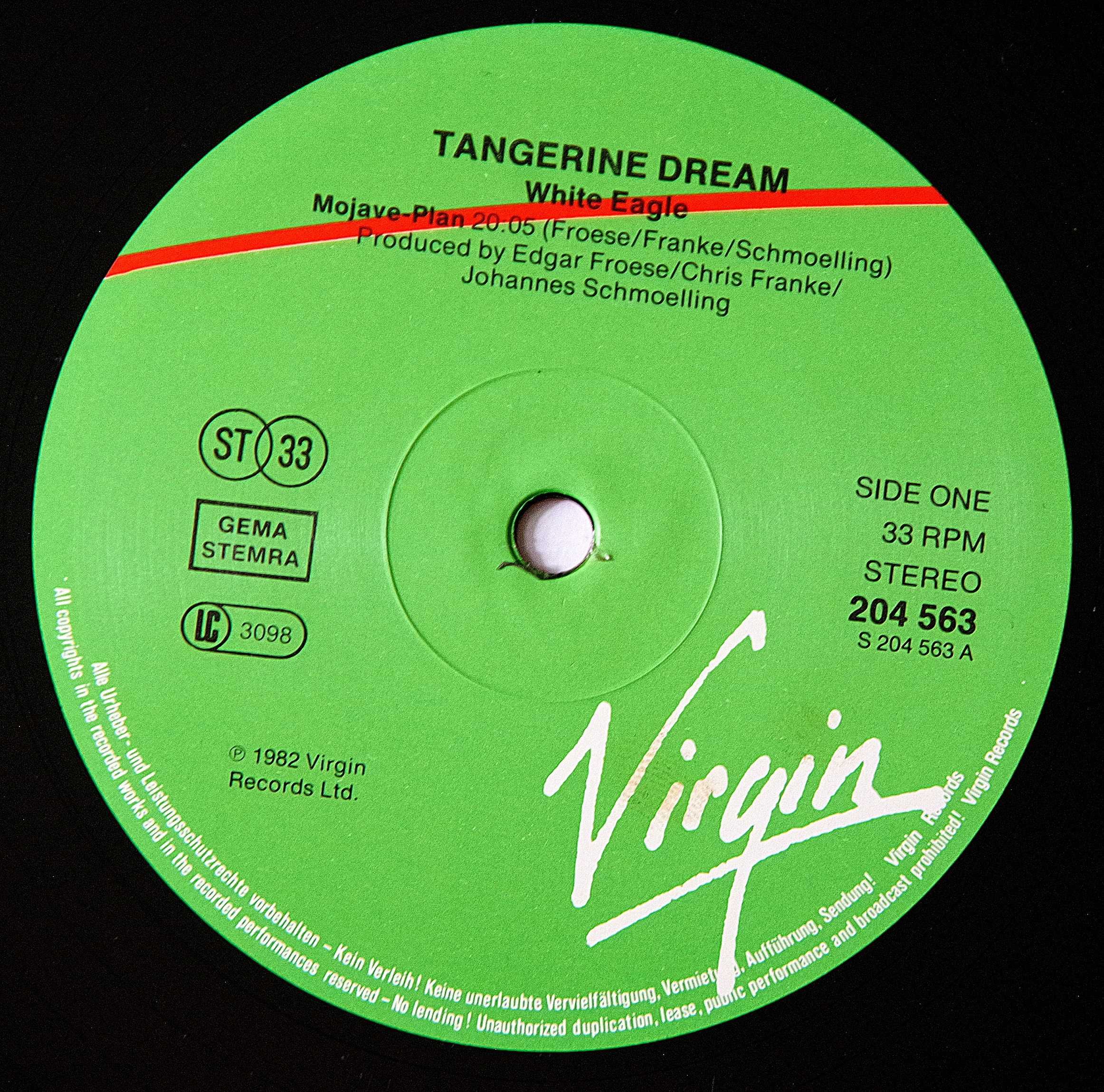 Tangerine Dream – White Eagle LP 1982  1-sze wyd. Germany