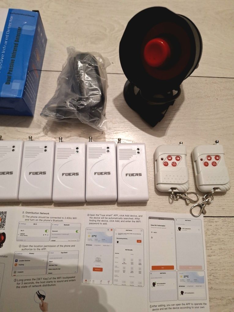 Tuya inteligentny domowy system alarmowy WiFi