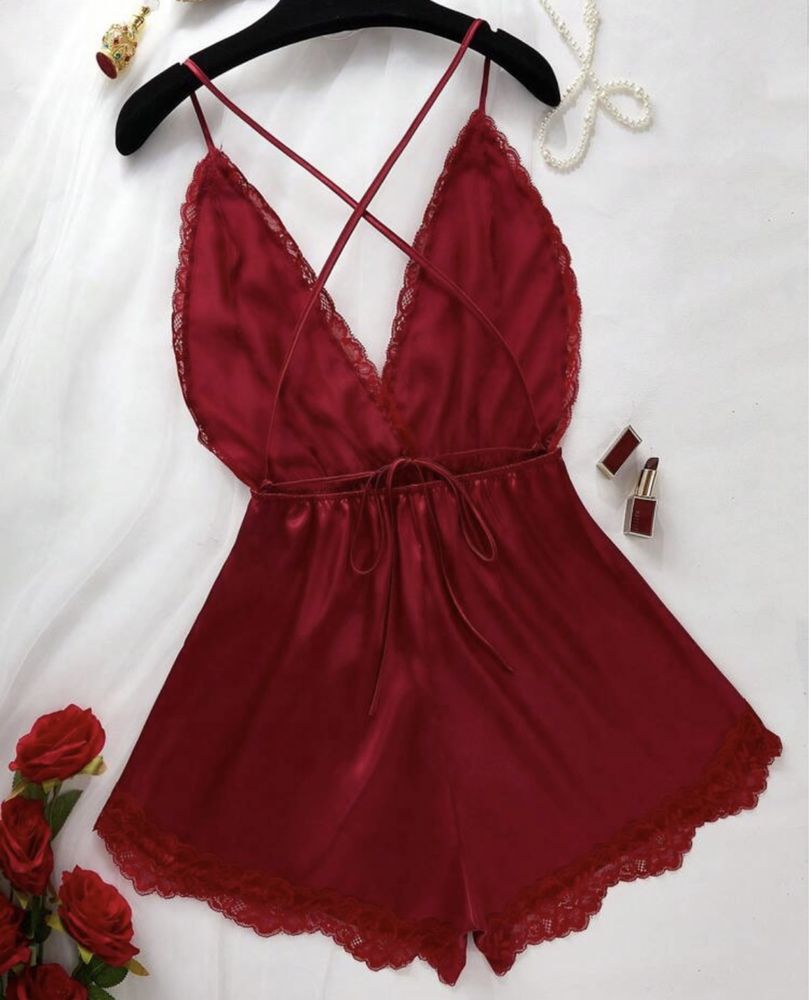 Pijama Lingerie Borgonha