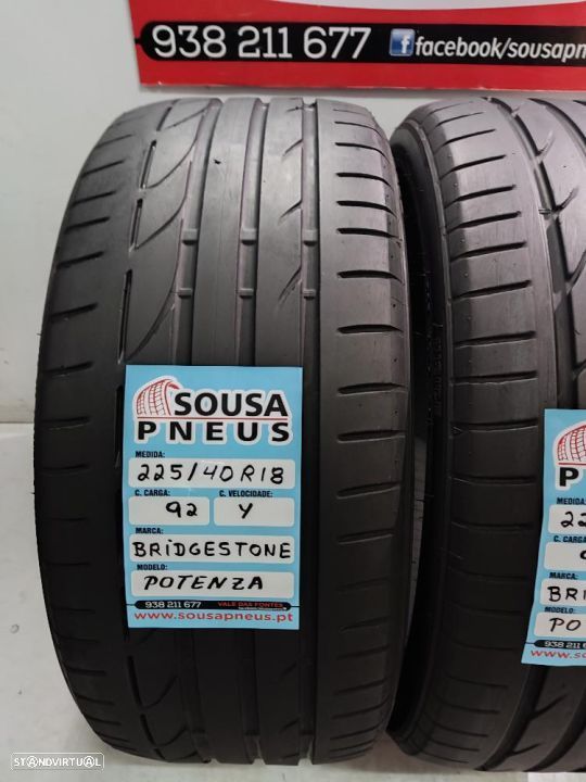 2 pneus semi novos 225-40r18 bridgestone - oferta dos portes 120 EUROS