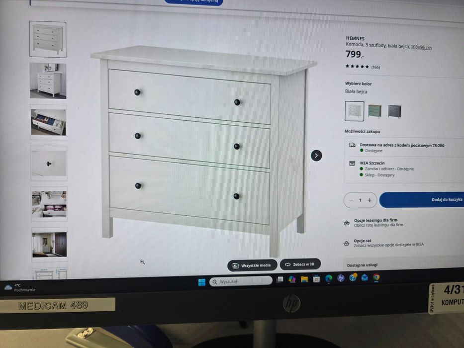 Ikea komoda Hemnes biała