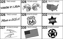 Wycinane naklejki USA ORZEŁ sheriff police stany route 66 różne kolory