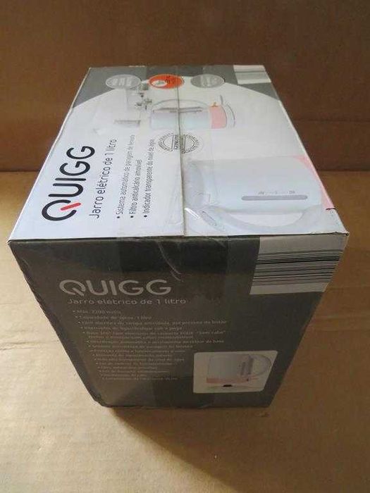 Jarro elétrico 1L Potência 2200W Marca QUIGG NOVO EMBALAGEM FECHADA 8€