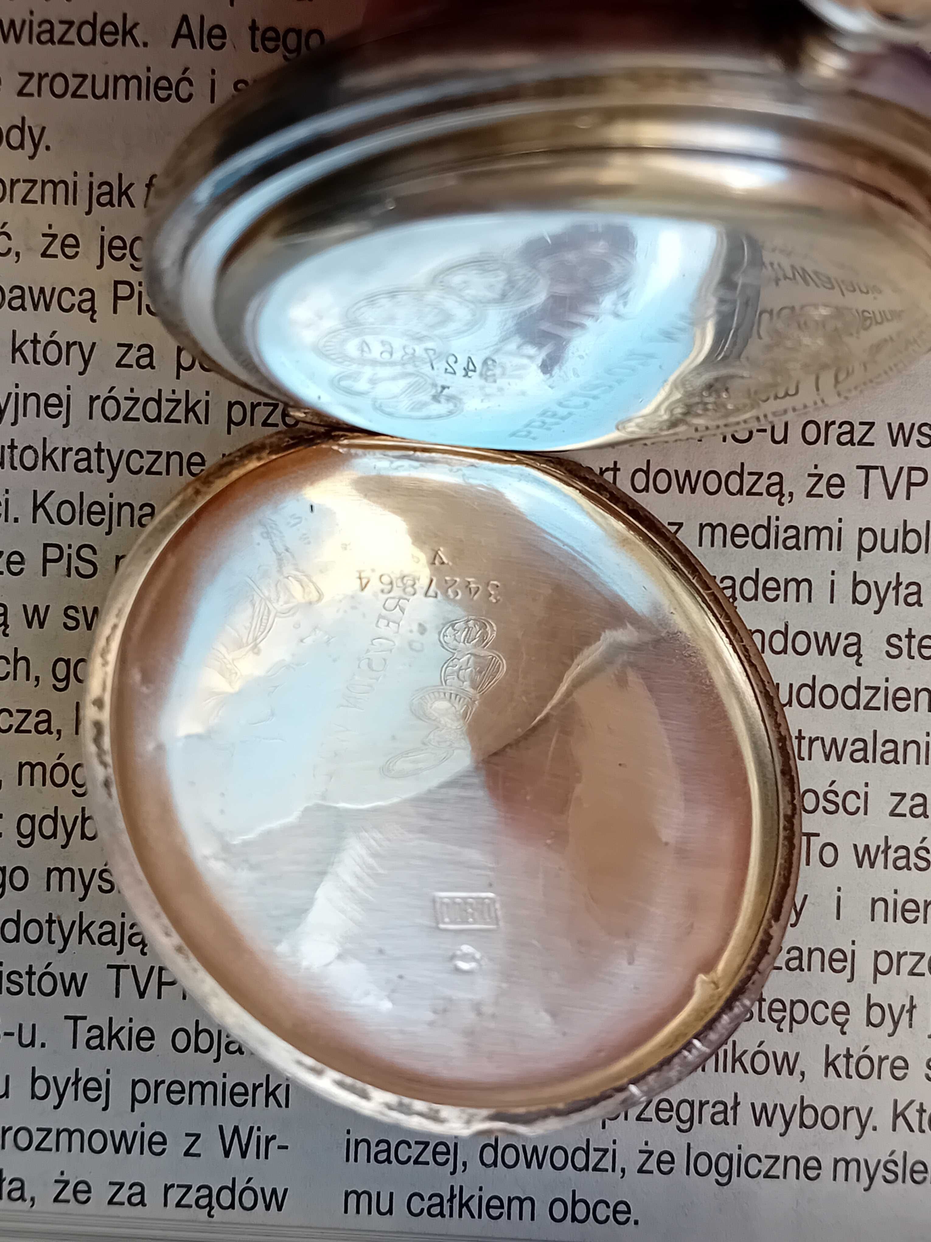 Fredy Precision Watch zegarek kieszonkowy w srebrnej kopercie