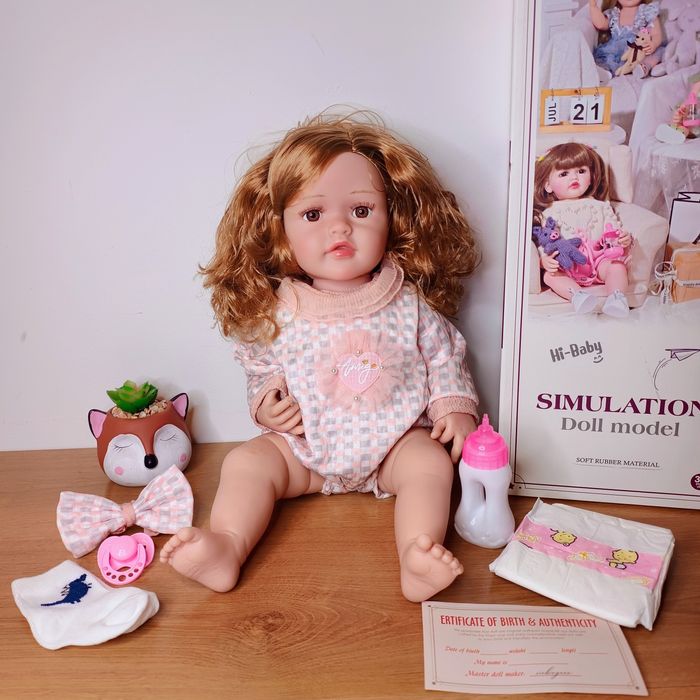 Лялька реборн 55 см реалістична,функціональна,вінілова,бебіборн reborn