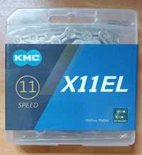 Łańcuch KMC X11EL Silver, 11 biegów, spinka