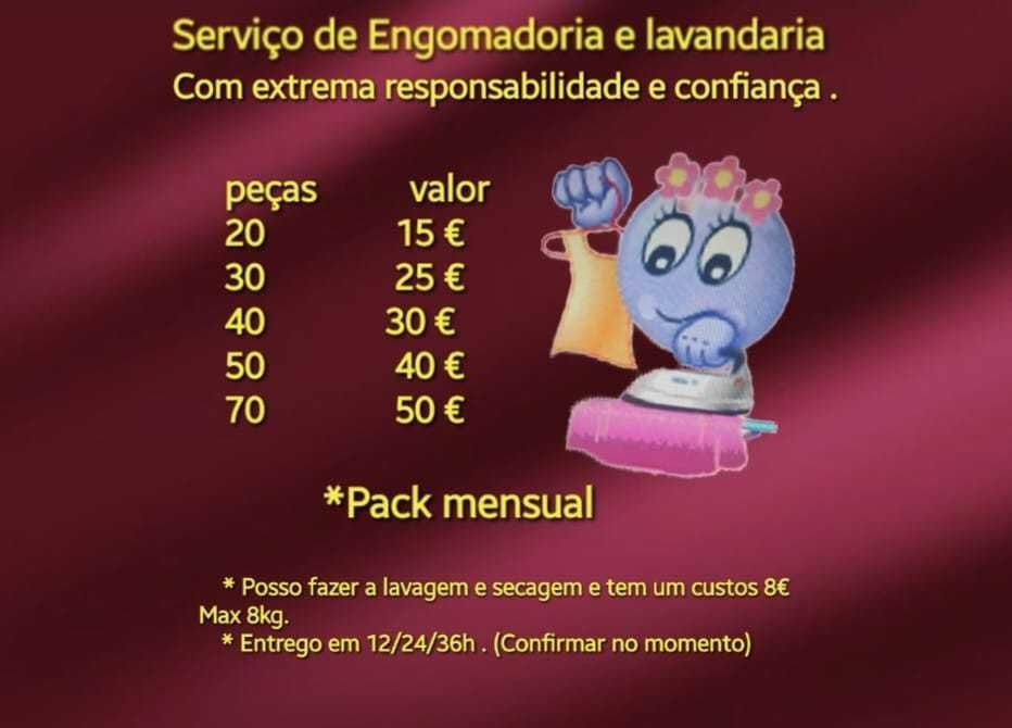 Serviço de Engomadoria e lavandaria