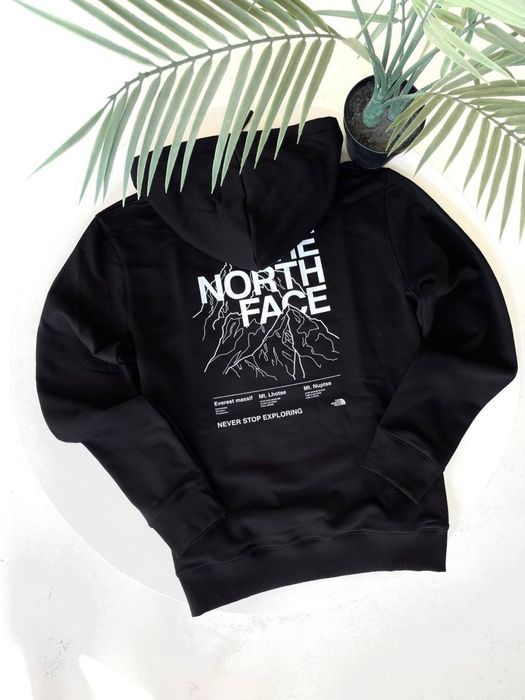Худі The North Face гори / чорна кофта тнф з горами/светр зе норс фейс