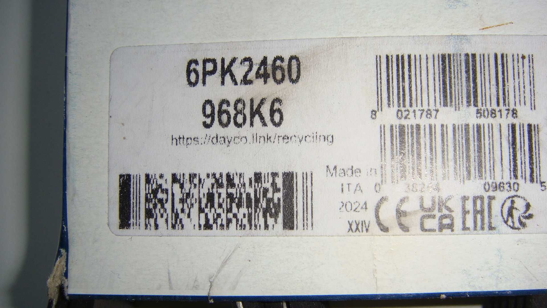 Ремень поликлиновый DAYCO 6pk 2460