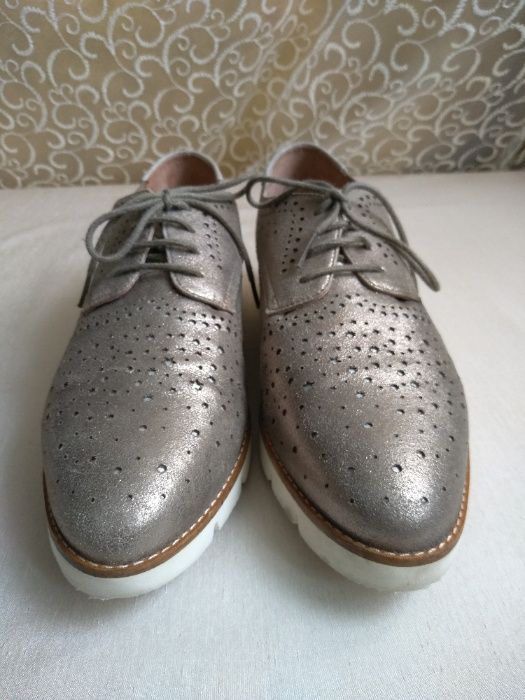 Туфли оксфорд серо золотистые НОВЫЕ mam zelle / mamzelle