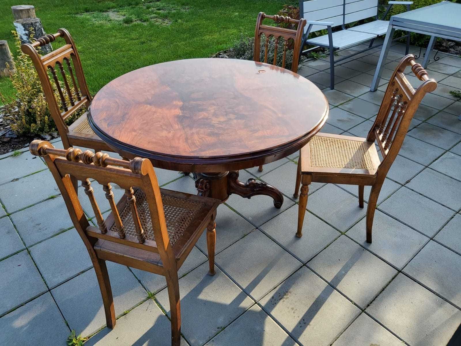 Stół okrągły drewniany