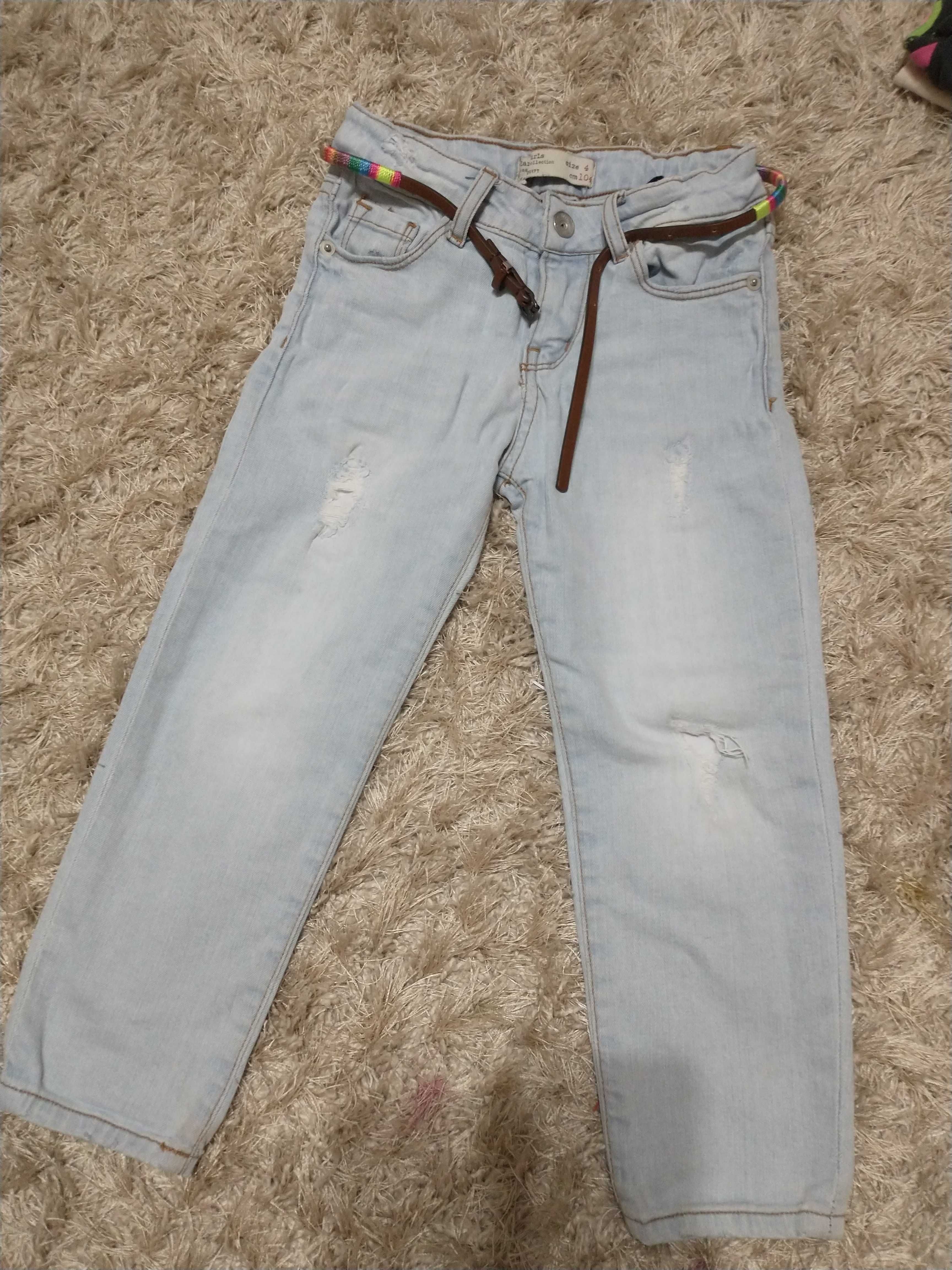 Zara spodnie jeansowe r.104