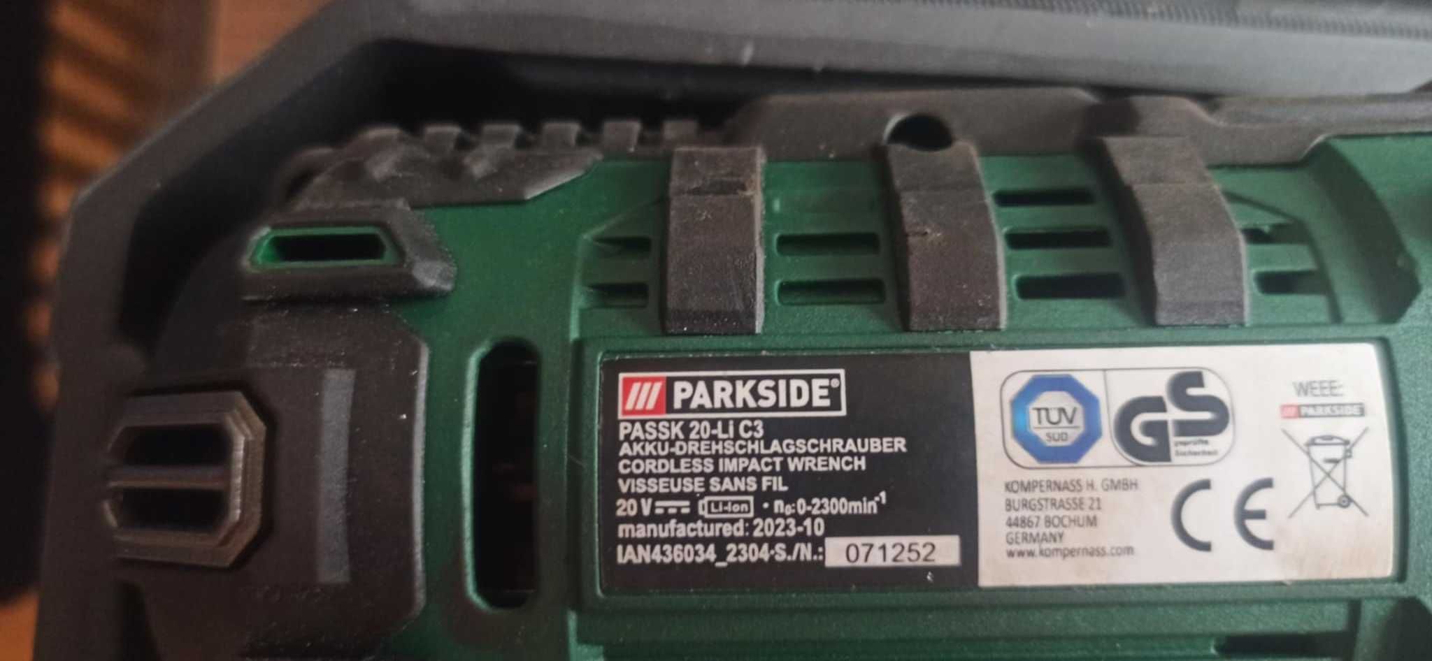 Klucz udarowy Parkside 20V PASSK 20-Li C3