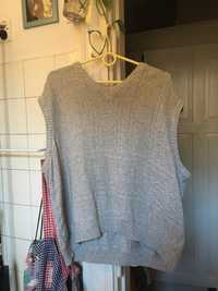 Sweter bezrekawnik overs