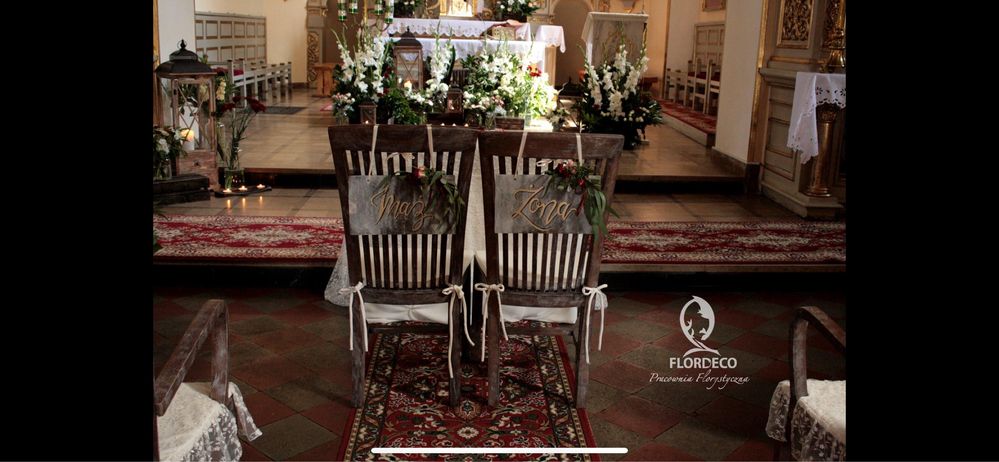 Krzesła na ślub