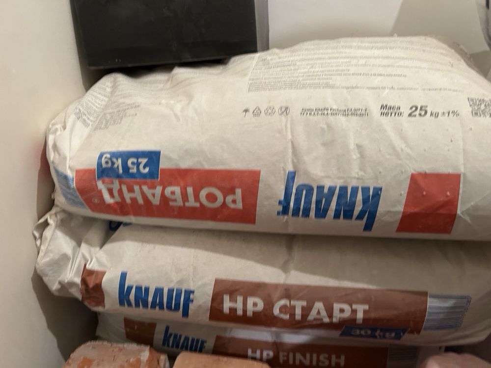 Залишки будівельних сумішей Ceresit, Knauf НР Старт 30 кг,
