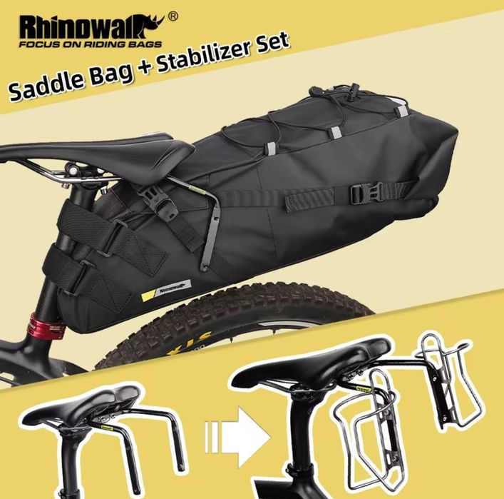 Torba podsiodłowa Rhinowalk sakwa 13l + stabilizator Pakiet Jakość PRO