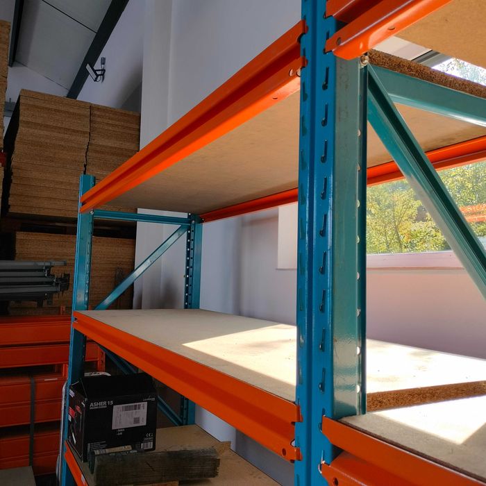 Regał magazynowy półkowy H270cm x 80cm trwały trawers 190cm 4 półki