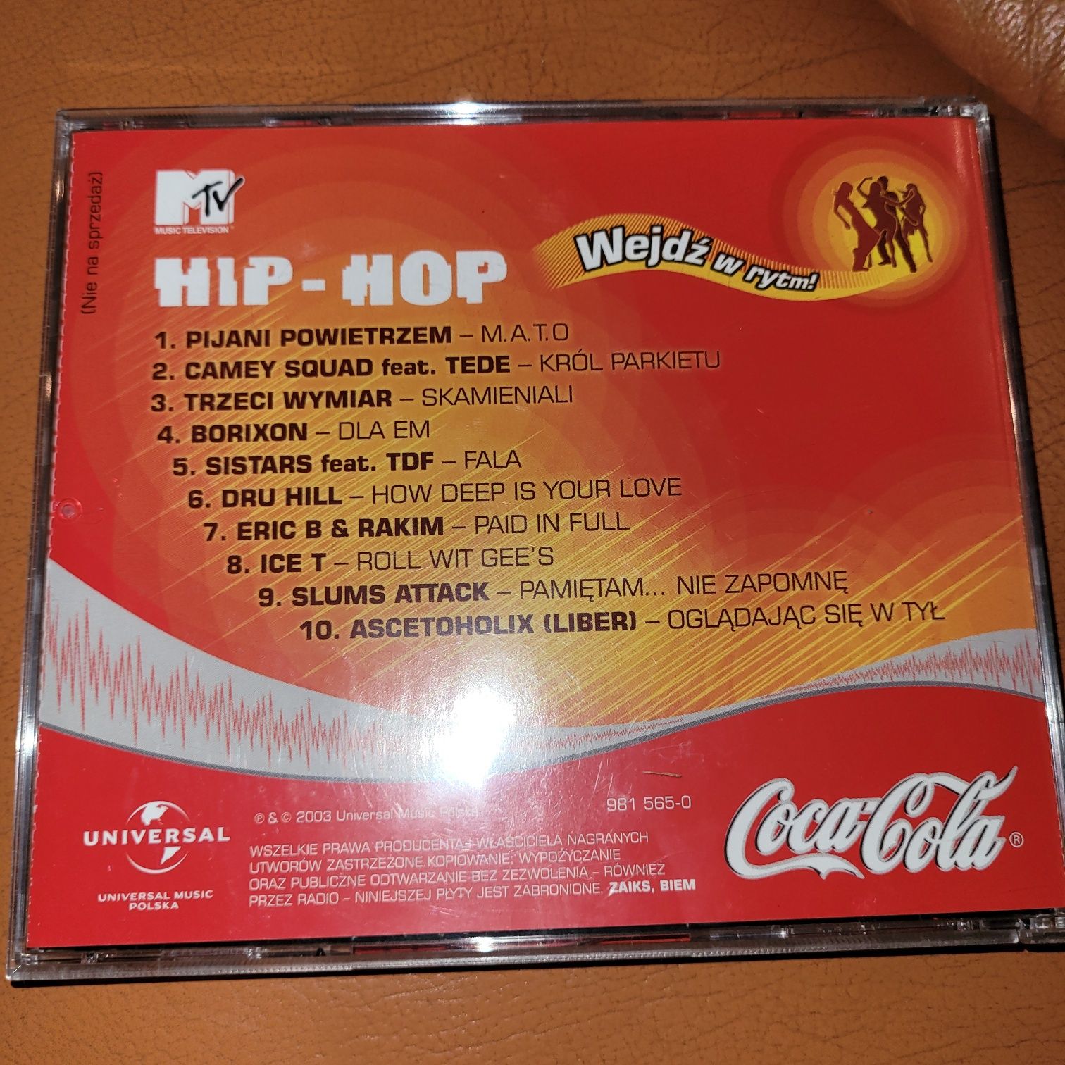 Cd MTV Hip hop Coca-Cola