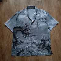 Рубашка / сорочка з драконами в стилі Jnco
