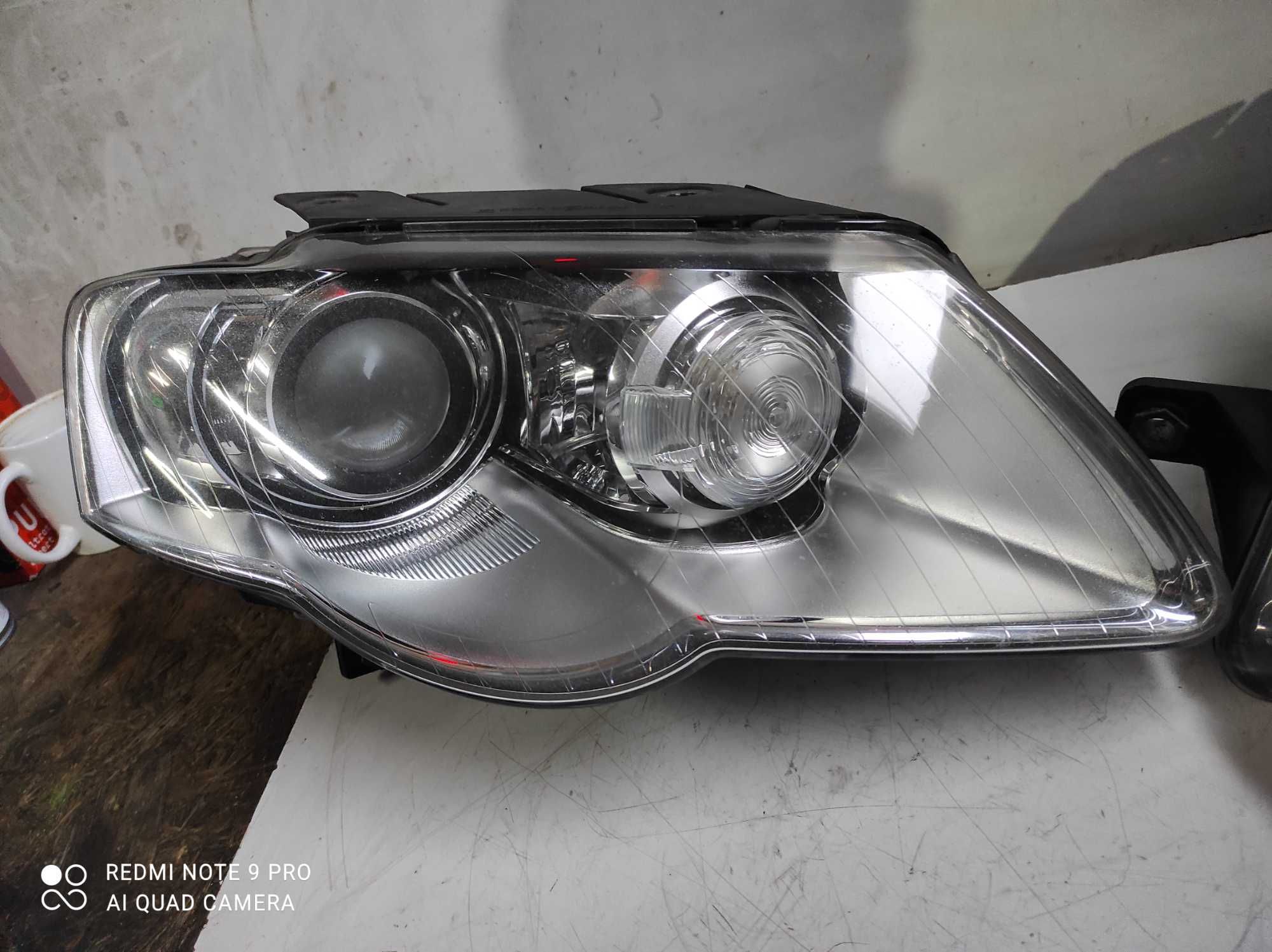 VW Passat b6 lampy prawa Bi Xenon skrętny Europa oryginał kpl