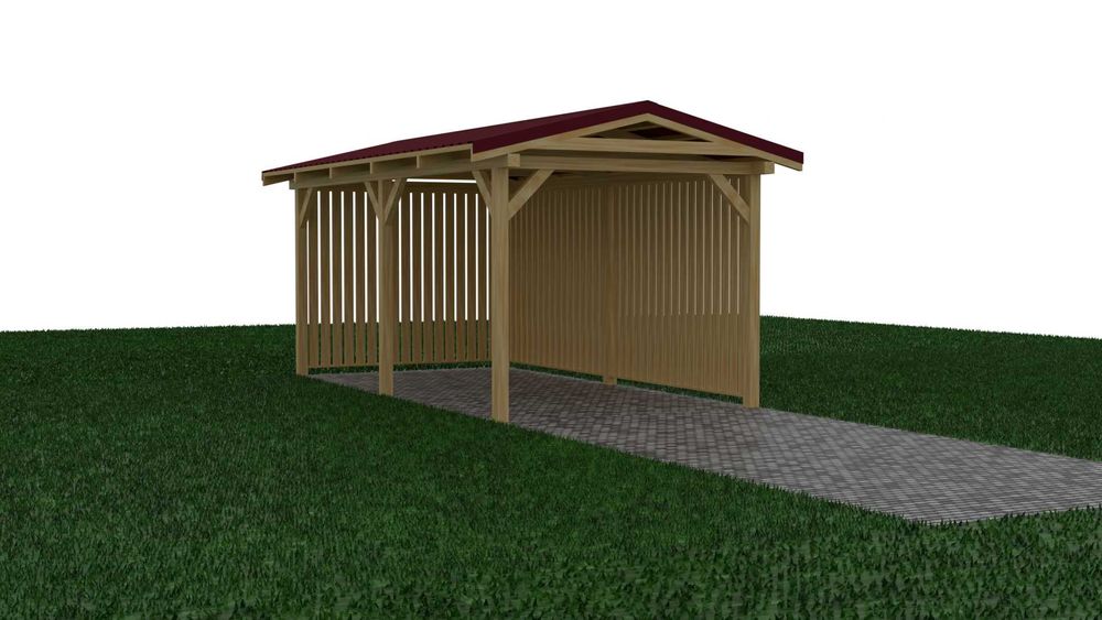 carport wiata na jeden samochód 5x2,5m